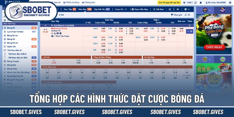 Danh sách các kèo bóng đá thường gặp